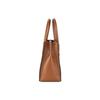 Michael Kors MK Mercer Series Classic French Vintage Monogram Color Block PVC Coated Canvas Accordion Bag Women Handbags Brown 35S1GM9M2B-BRN