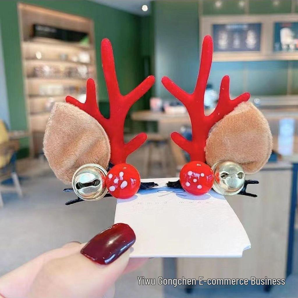 Cute Reindeer Christmas Hair Clip for Girls and Babies