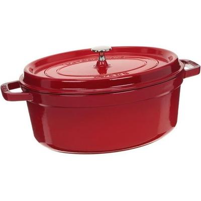 STAUB Oval Cocotte - Cast Iron - Enameled - 31 Cm - 5.5L - Cherry