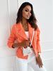 2025 Autumn/Winter Women's Zipper Suede Short Jacket with Turn-Down Collar
