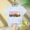 Parent Child Roblox Pure Cotton T-shirt - Short Sleeved Round Neck Cartoon Printed T-shirt Casual