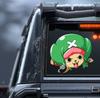 Car Stickers Customizable Waterproof Easy Install No Residue Anime Pirate Theme Straw Hat Flag Vinyl for Car Laptop Multi Sizes