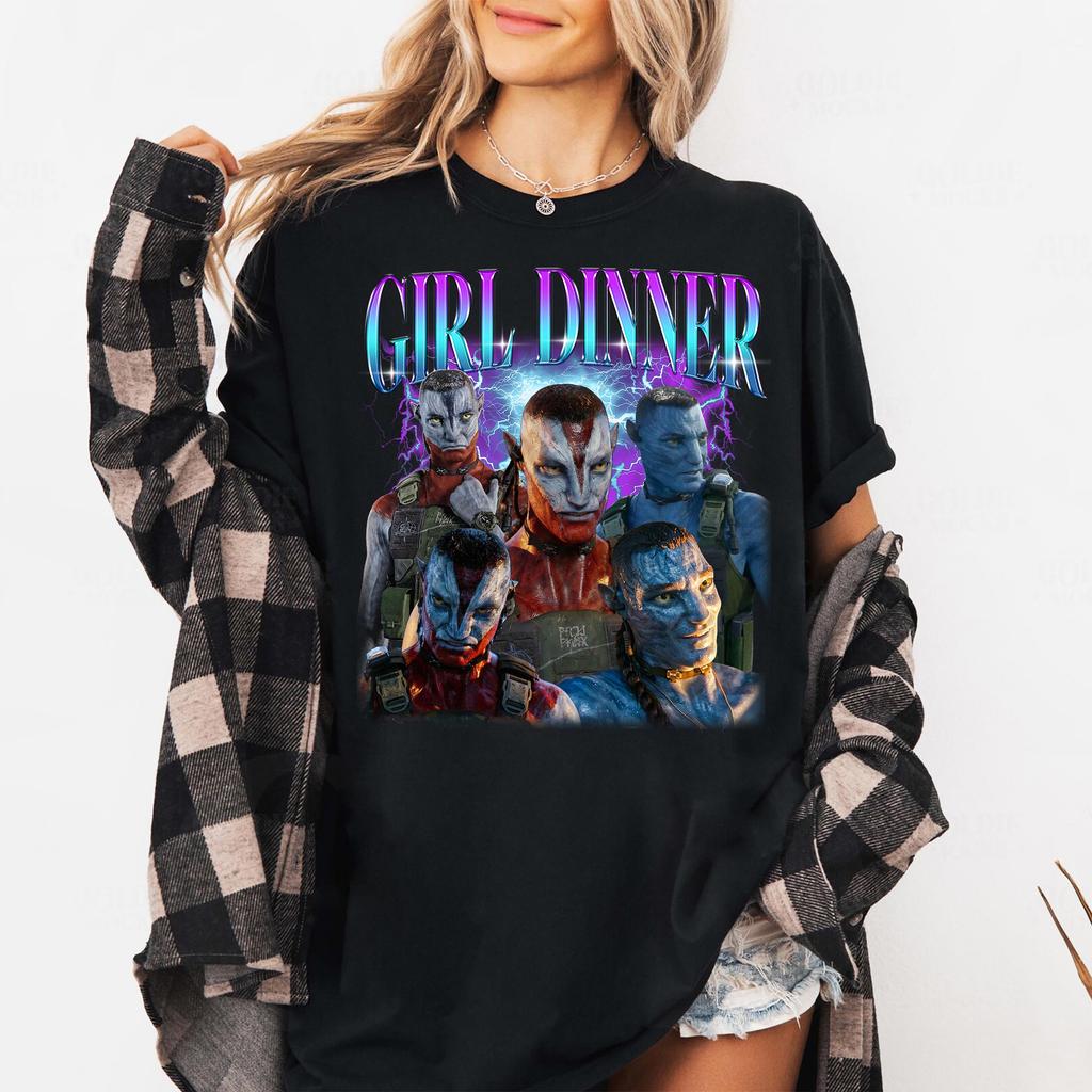 Avatar Fire and Ash Miles Quaritch Girl Dinner Shirt Avatar Tee Movie Summer Unisexs and Womens Tshirt Top