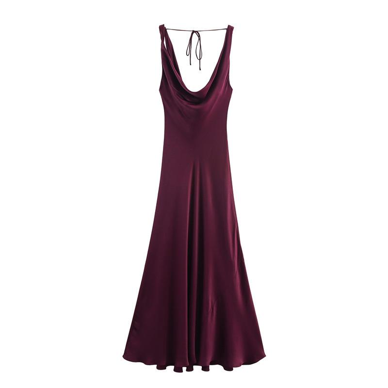 European & American Style Women's Silk Satin Dress - Sexy, Hot Girl Fashion