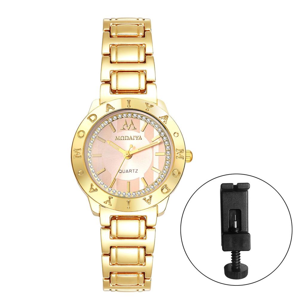 Women's Watch Sparkling Diamond Gold Cute Fashionable Roman Analog Display Waterproof Quartz Clock Golden Fashion Watch Women's Accessory - Birthday