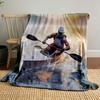 1PC Watercolor Style with Kayaking Theme Printing Adult Children Warm Blankets Home Travel Car Soft Comfortable Luxury Gifts