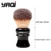 YAQI 24mm Black Handle Yellow Synthetic Hair Knot Mens Wet Shaving Brush