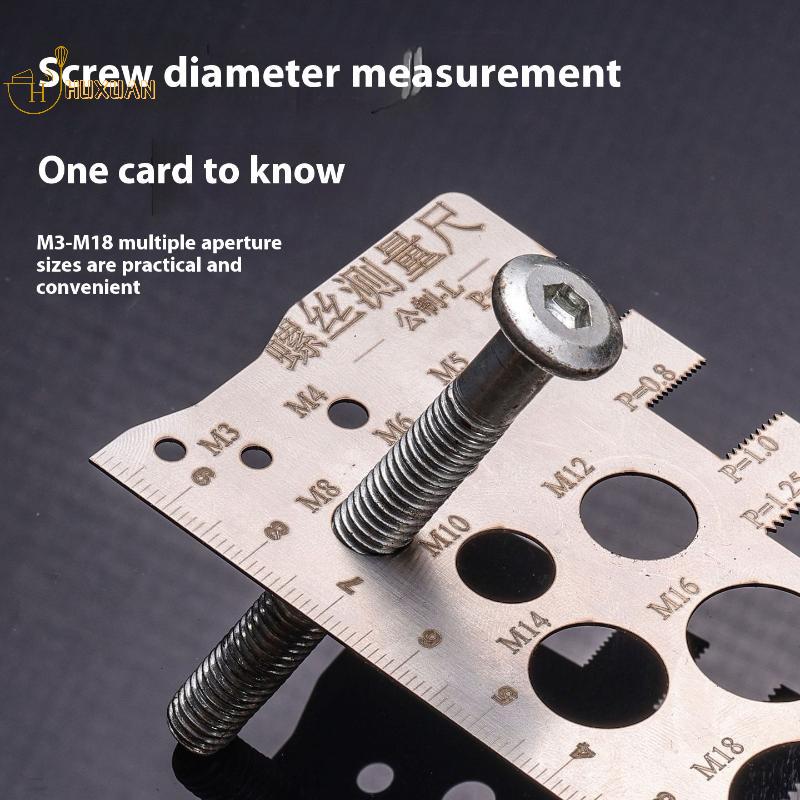 Screw Thread Pitch Gauge Ruler Measuring Tool Bolt Nut Metric Machining Threads Screw Cutting Gauge Angle Model Measuring