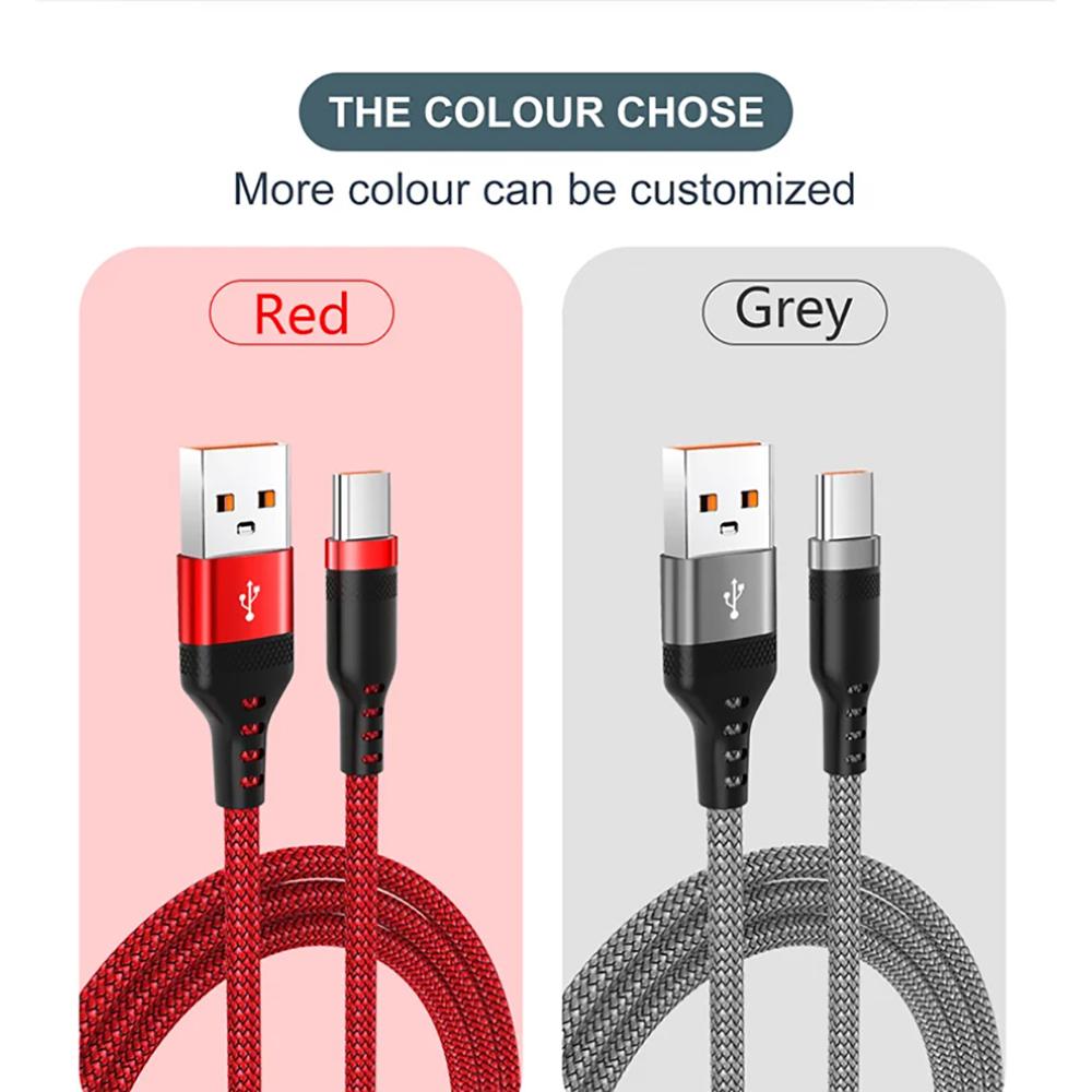 66W 6A Ultra Long USB Type C Fast Charger Cord Braided For Samsung Galaxy S24 Xiaomi  Phone Charger USB C Distance Charge