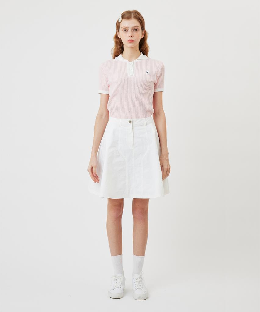 A Ben A-Line Midi Skirt White