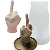 3d DIY Middle Finger Gesture Silicone Candle Mold Gypsum Form Carving Art Aromatherapy Plaster Home Decoration  Wedding Gift