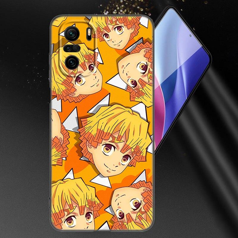 Anime Demon Slayer Agatsuma Zenitsu Phone Case For Xiaomi Mi POCO X3 NFC GT M4 M3 12 11T 10T Pro A3 11 Lite NE 5G 12X 11i F3