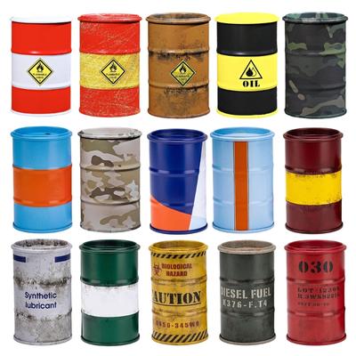 Miniature Oil Drums Model Oil Tanks Decors for Militarys Layout Model Industrial Styles Ornament Office Home Decors