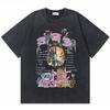 Washed Vintage Rapper Bladee  Hip Hop Oversized Tshirt Drain Gang Graphic Tshirt Men Women Fashion Artistic Sense T Shirts