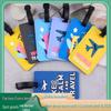 Popular Eco-friendly PVC Cartoon Luggage Tag for Suitcases and Boarding Passes