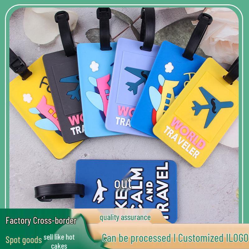 Popular Eco-friendly PVC Cartoon Luggage Tag for Suitcases and Boarding Passes