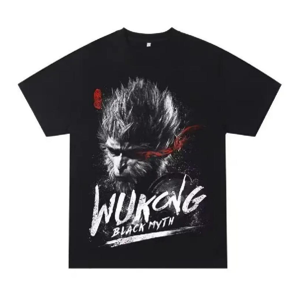 2024 Black Myth Wukong T Shirt for Men Women Sun Wukong T-Shirts Harajuku O-Neck Short Sleeve Shirts Streetwear Tee Fans Gifts