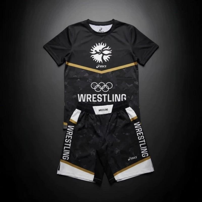 Mens 2026 Sportswear Set Short Sleeve T-Shirt Shorts 3D Printed Mesh Athletic Outfit Boxing Training