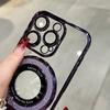 Plating For Magsafe Case For iPhone 16 13 12 11 Pro Max Clear Magnetic Ring Holder Cases For iPhone 15 14 Pro Max 16 Plus Cover