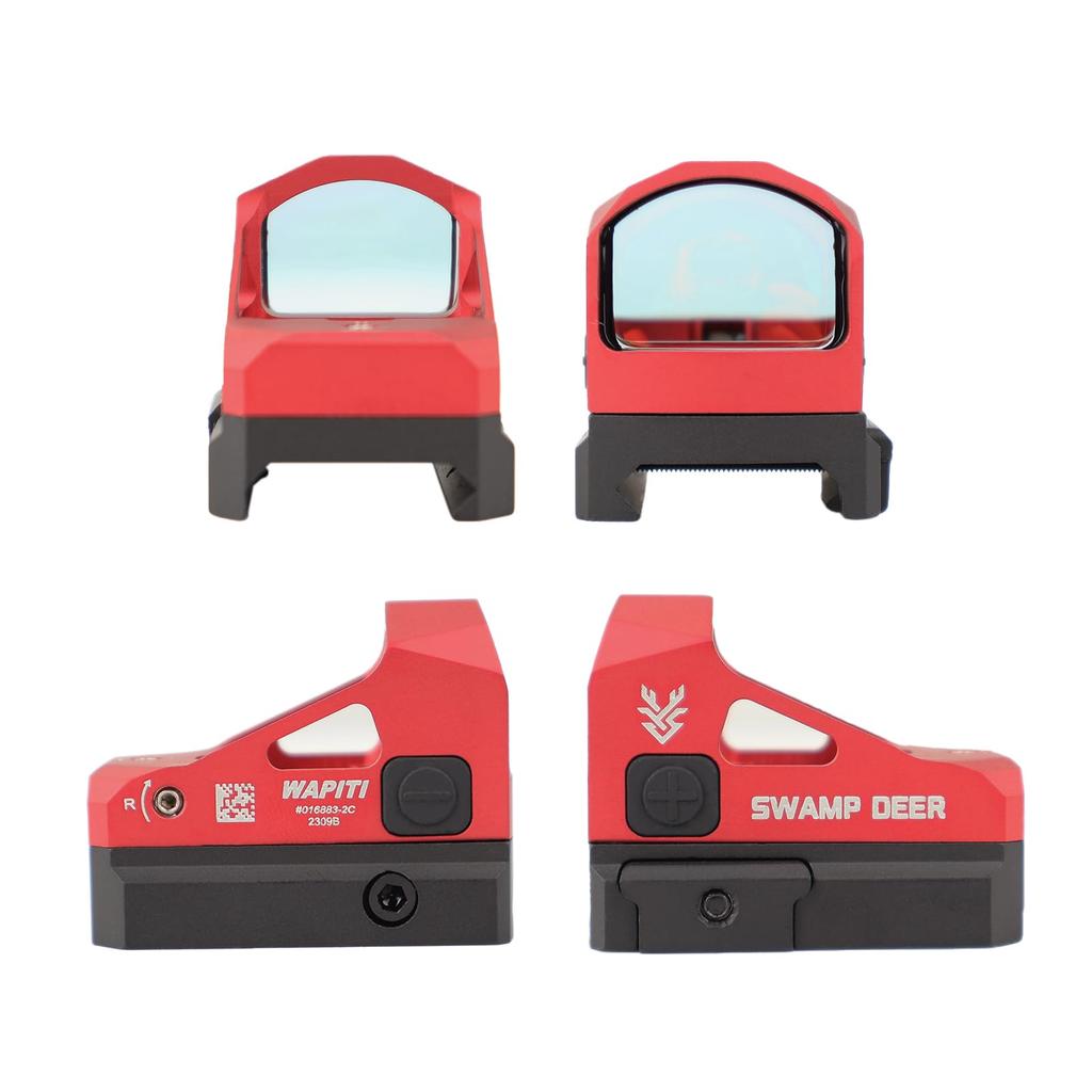 SWAMP DEER OPTICS HD1x24 Mini Red Dot Sight, 1500g Impact Resistant Open Dot Sight, Compatible with 20mm Rails (RD)