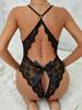Transparent Lingerie For Women Ultra  Bow Erotic Underwear Adult Sex Pajamas Crotchless Backless Lace Sexy Teddies Bodysuit