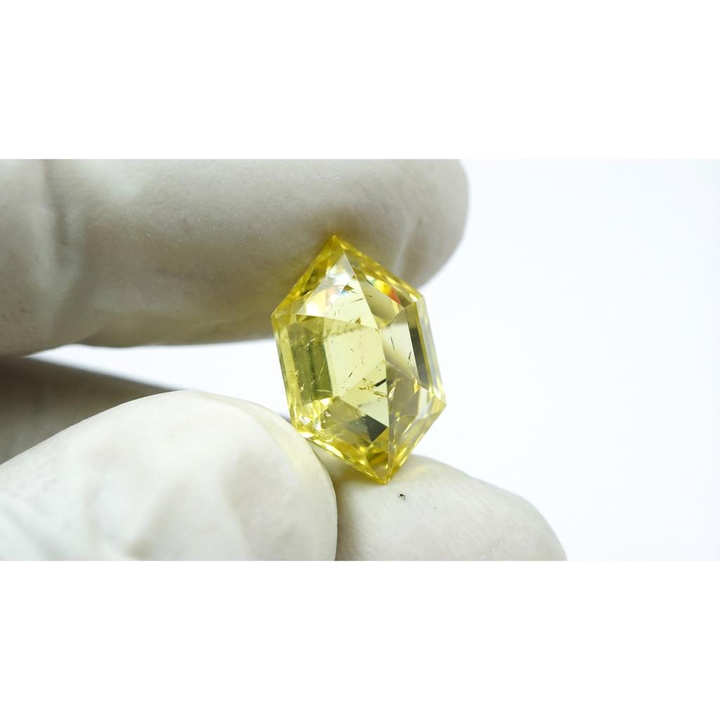 Perfect Yellow Sapphire Fancy Cut 9.70 Ct Natural Loose Gemstone CERTIFIED