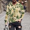Men's T Shirt O-Neck Clothing Apparel Outdoor Long Sleeve Print Fashion Designer Vintage