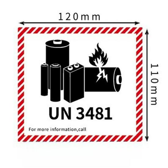 100 Sheets of Lithium Battery Fireproof Labels: UN3481, 3480, 3090 Warning Labels In Stock