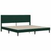 Bed Frame with Mattress Dark Green 180 x 200 cm Velvet