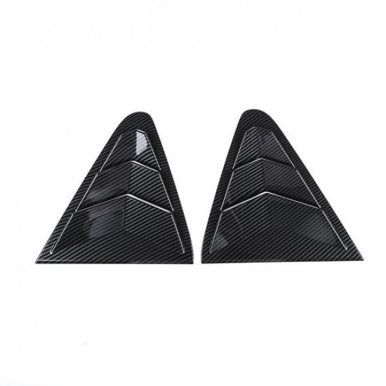 ABS Carbon Fiber Rear Window Louver Shutter Cover Trim For Subaru Crosstrek 23+