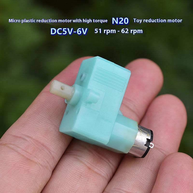 1/5Pcs Mini N20 Reduction Motor With High Torque Plastic Reduction Motor Dc 5V-6V 51-62Rpm Micro Toys