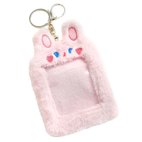 G-Trigger Animal-Shaped Trading Card Case, Anime Card Case, Collectible Book, Trading Card Holder, Korean Merchandise, Pink, Fluffy Rabbit
