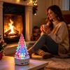 Multifunctional Audio Lamp Crystal-Like Christmas Tree Light, Wireless Music Player LED Table Centerpiece Color Changing Bedside for Bedroom