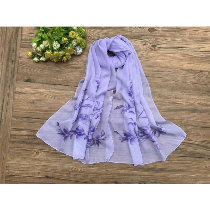 New Blackout Beach Towel Summer Air Conditioning Shawl Chiffon Scarf Temperament Celebrity Women's Gauze Scarf