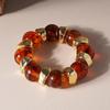 Acrylic Irregular Square Round Beaded Bracelets for Women Multicolor Bohemia Geometric Handmade Bangles Couple Jewelry Travel C