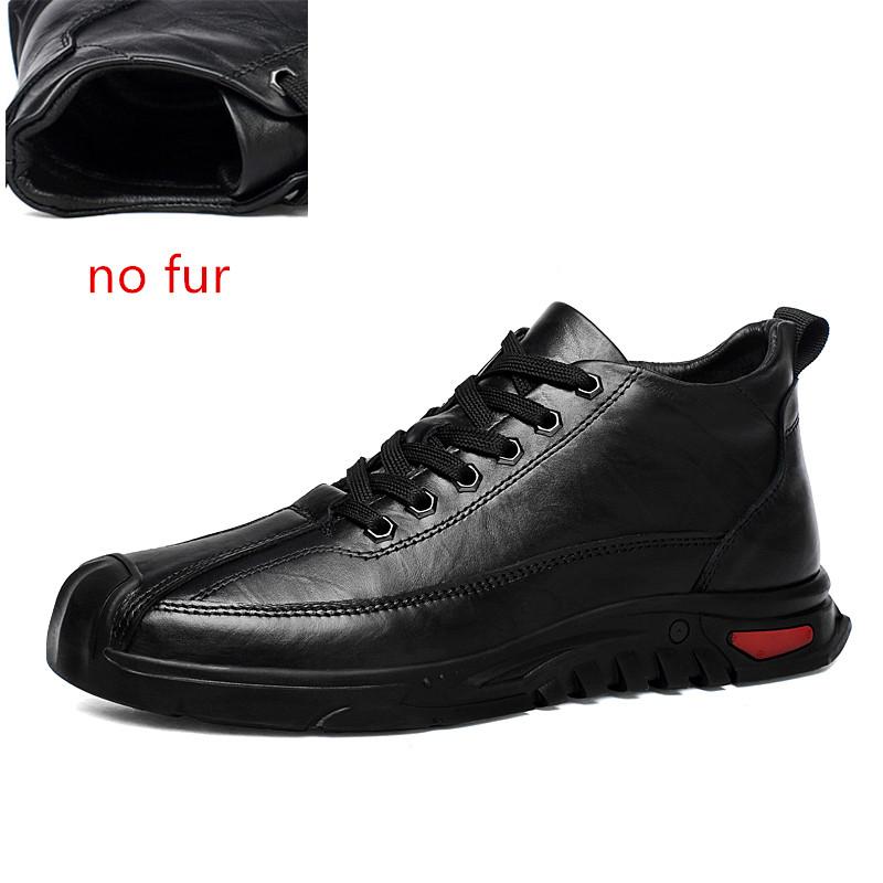Thermal Leather Boots for Men Fur Interior N Slip Sole Extreme plush warm office work city men shoes footwear 38 8460₽