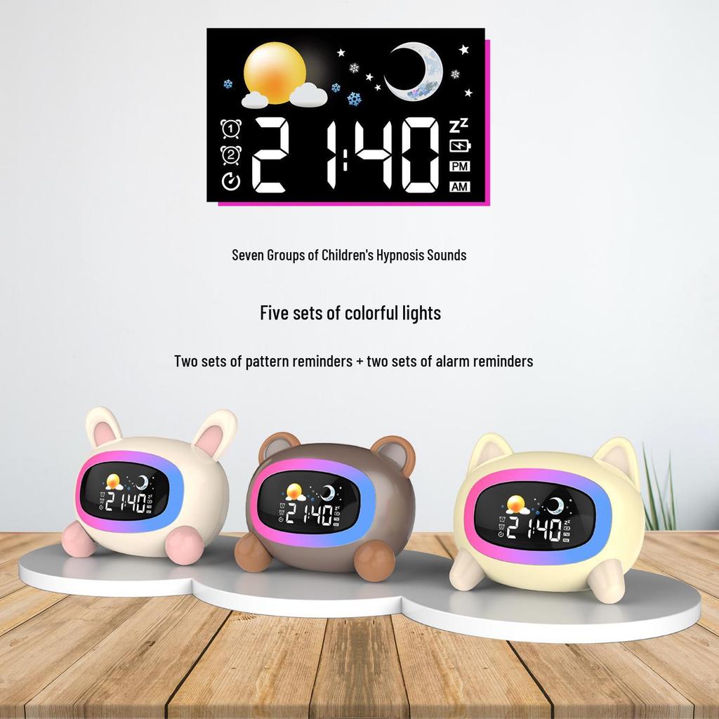 Children's Sleep Training Alarm Clock - Cartoon Design