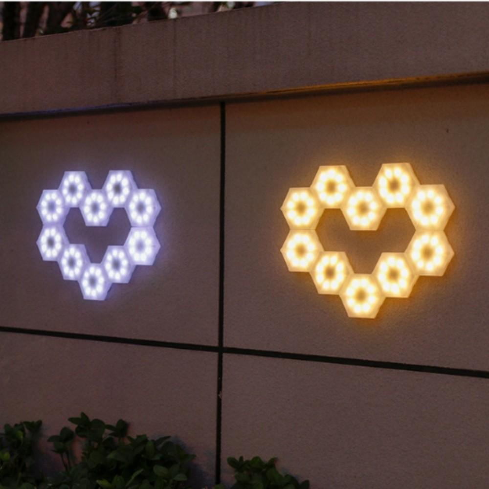 DIY Modular Solar Hexagon Wall Lights – Outdoor White LED Panels Auto-On At Dusk, Perfect for Garden Patio & Balcony Decor
