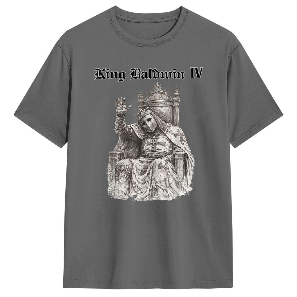 Sliver Mask King Baldwin IV Meme Cotton TShirt For Unisex Summer Vintage T Shirts O Neck Fashion Tees Hot Sale Clothing