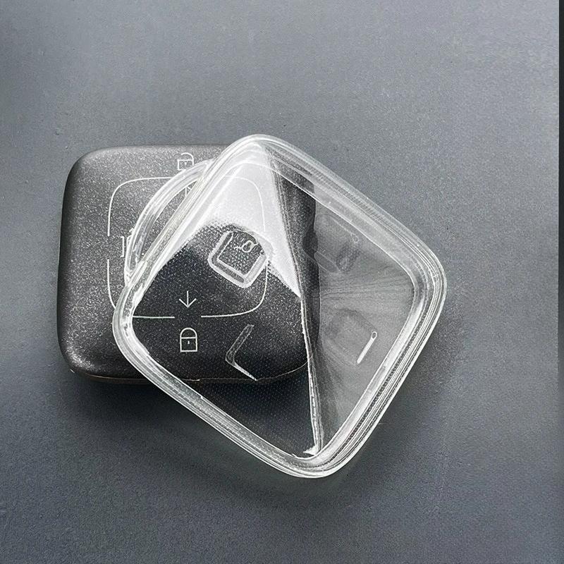 Soft TPU Car Key Cover Shell for ZEEKR 001 007GT 7x 007 X 009 X Card Transparent Remote Case Protector Holder Set Accessories