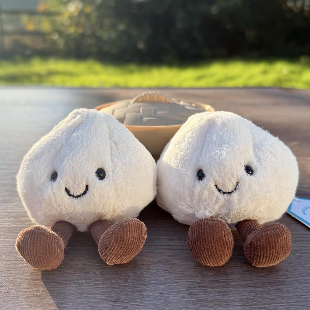Süßes Kleines Gedämpftes Brötchen Plüschtier Yoyo Xianxian Entzückende Essens-Stoffpuppe mit Lachendem Gesicht Beinen Weiches Plüschtier Heimdeko Geschenk