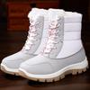 Women's -Lined High-Top Snow Boots with Non- and Lace-Up Closure for Winter