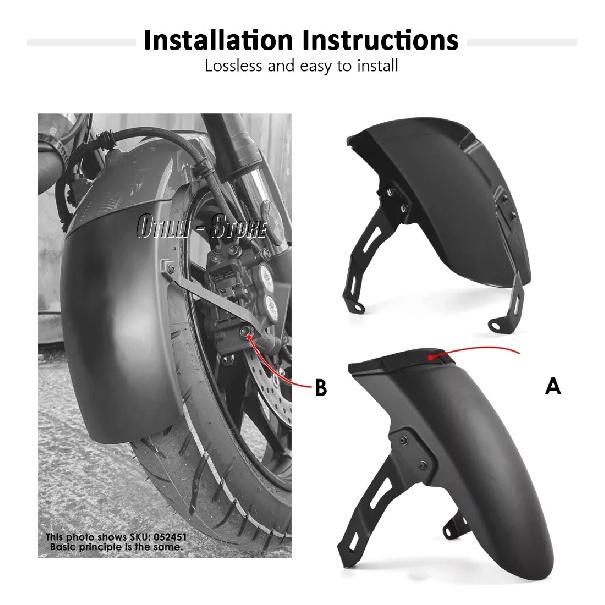 Motorrad Neuer Frontverlängerer Schmutzfänger Kotflügel Kunststoff Schwarz Zubehör für HONDA NT1100 NT 1100 2022 2023 2024