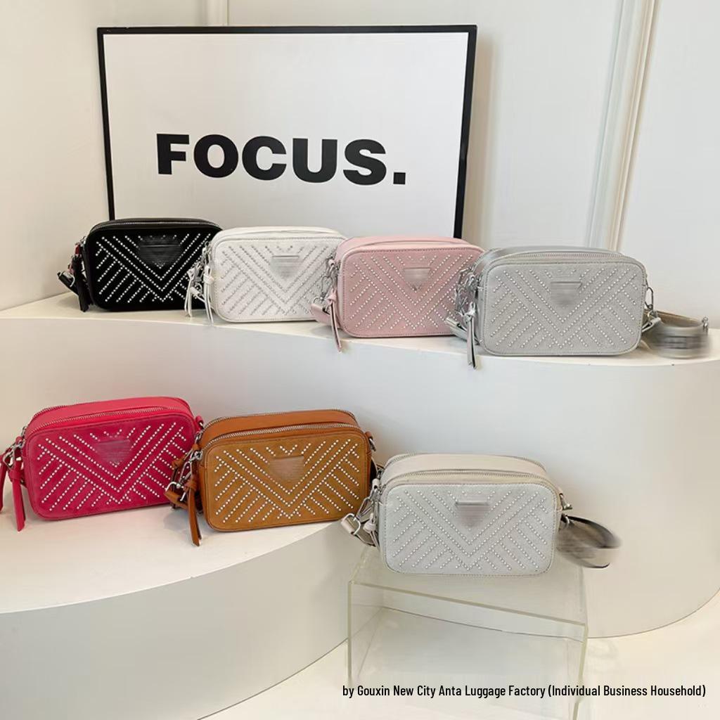 Chao Torba z szerokim paskiem z dżetami: Damska codzienna modna torba na ramię i crossbody