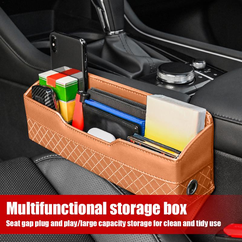 Car Seat Storage Box Console Side Filler Organizer High Capacity Console Side Storage For Car Accessories Convenient Seam Plug