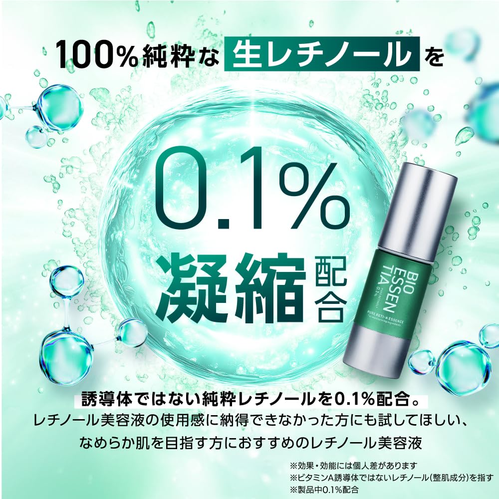 BioEssentia Serum [Pure Retinol, Pores, Dullness, Texture, Moisturizing, CICA, Niacinamide, Ceramide, Collagen, Skincare] 18ml  1 bottle