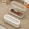 With Draining Tray Cutlery Storage Box Dustproof Flatware Holder Chopstick Organizer  Office