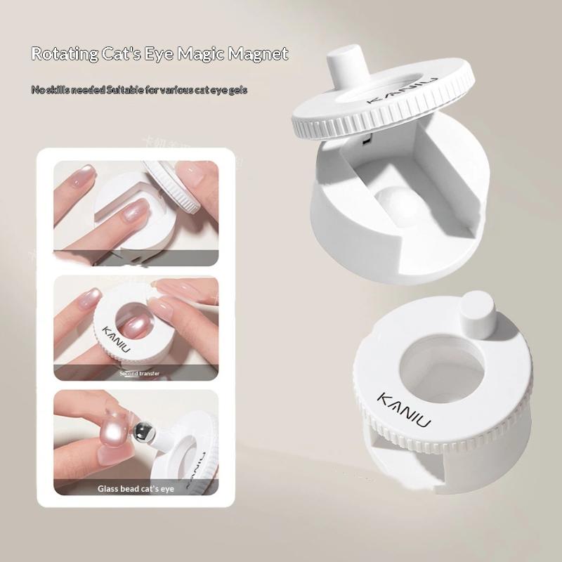 Rotating Cat Eye Nail Magnet Wide Light Glass Bead Effect Multifunctional Strong Automatic Nail Art Magnetic For Gel Nail Polish