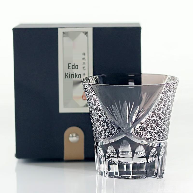 

Japanese Edo Kiriko Hand-Carved Whiskey Glass