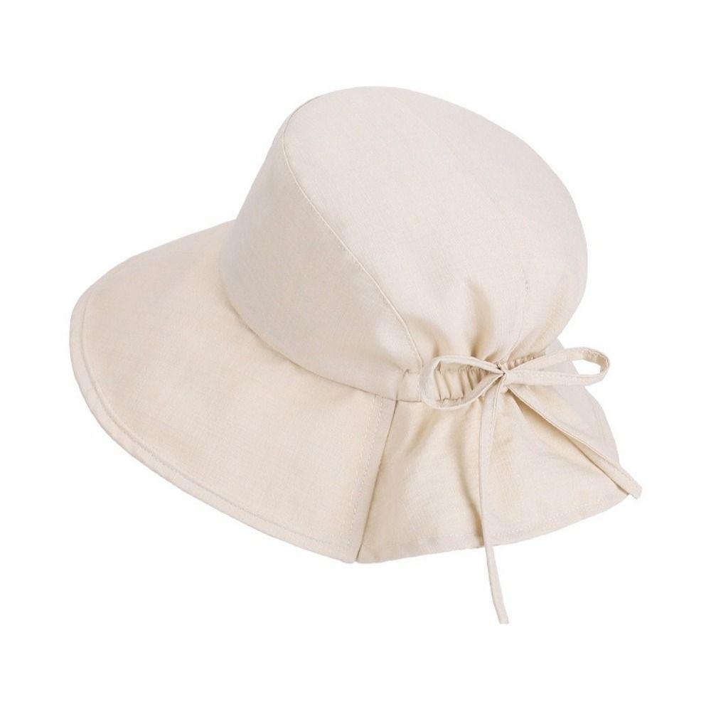 Wide Brimmed Women's Bucket Hat Anti-UV Sunscreen Visor Cap Portable Summer Sun Hat  Outdoor